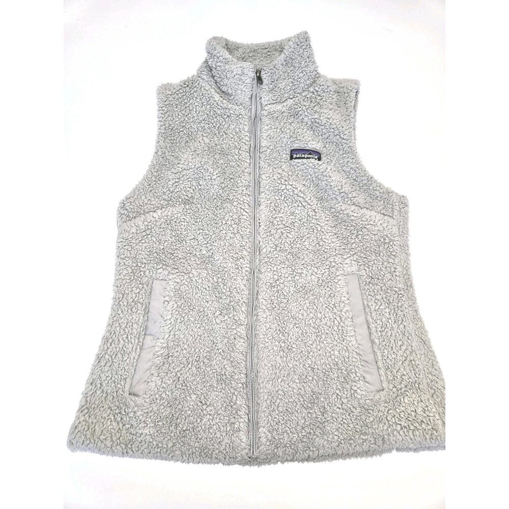 Patagonia Womens‎ Los Gatos Fleece Vest Size S Gray Sty 25216 Teddy Shaggy